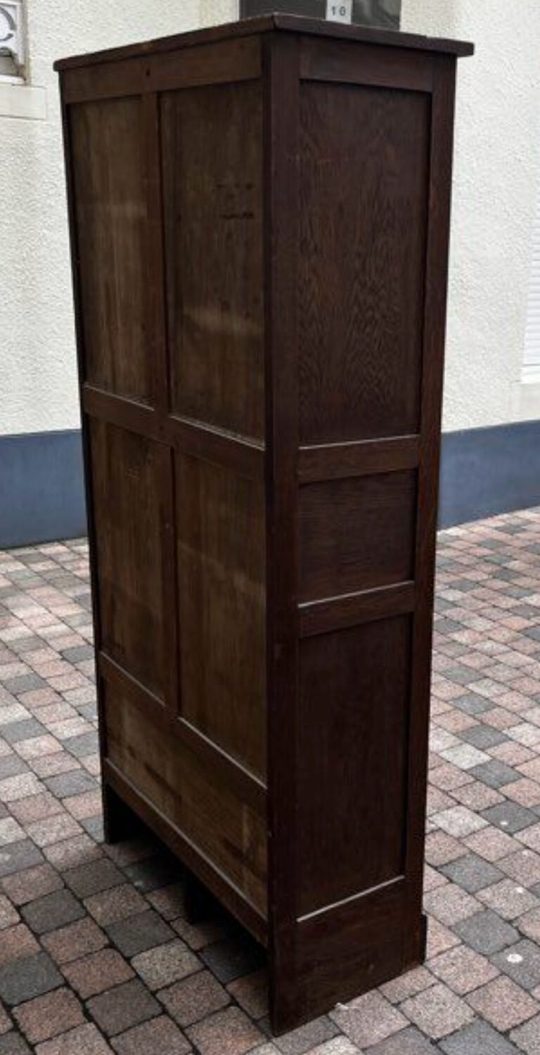 Filing cabinet with curtains