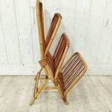 Vintage rattan magazine holder
