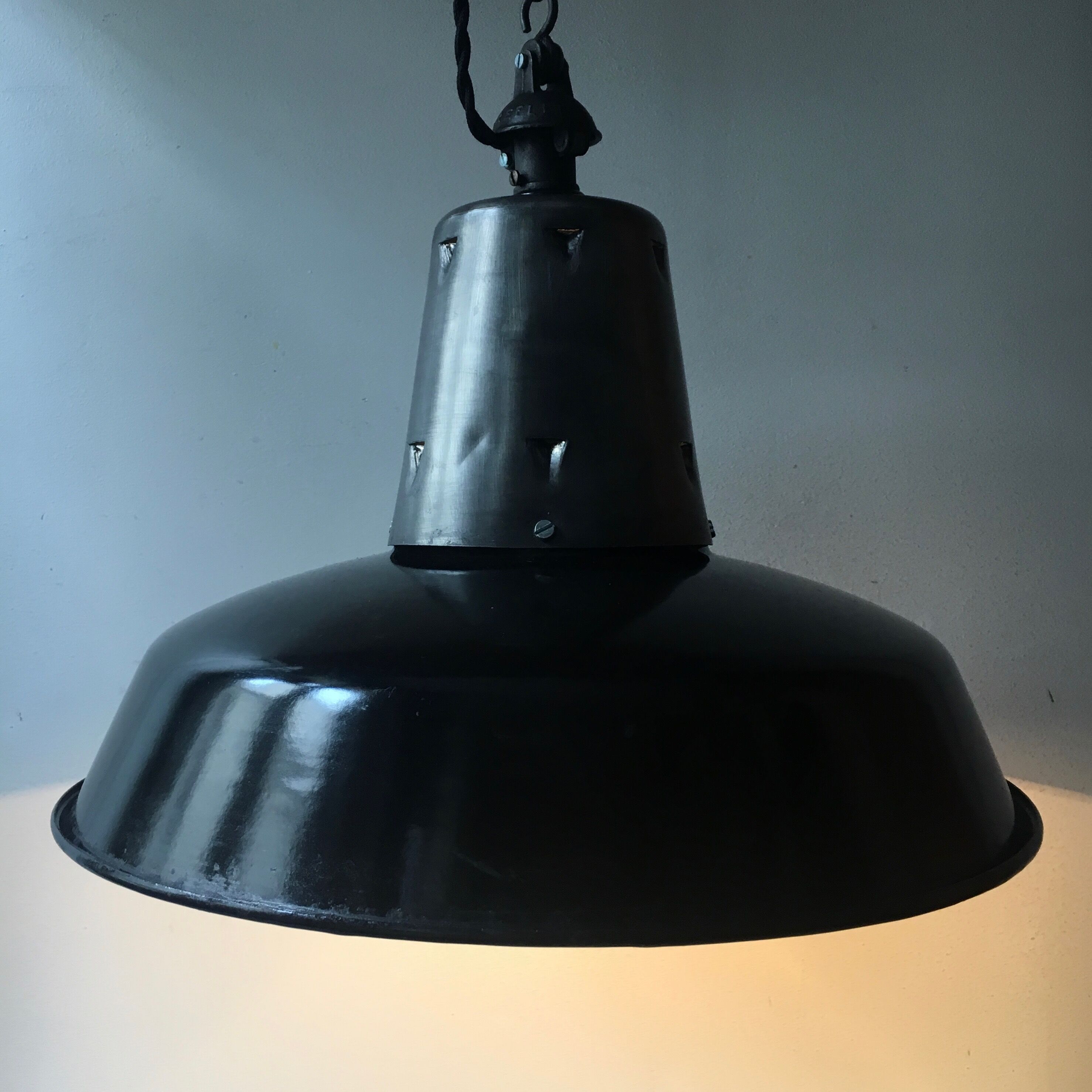 Old hanging lamp factory workshop industrial reflecto lux