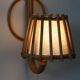 Lampe d’appliques du milieu du siècle en rotin crayon Reed, applique d’éclairage mural