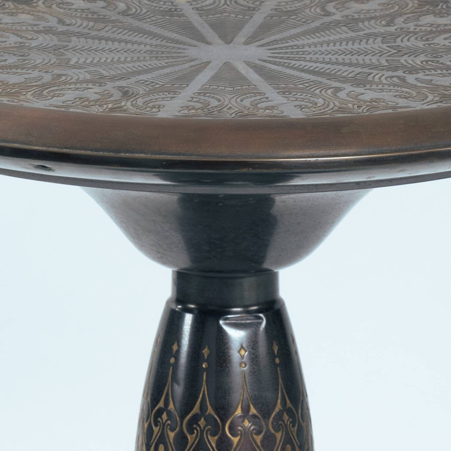 Dutch Art Nouveau occasional table with floral relief decor, 1920s