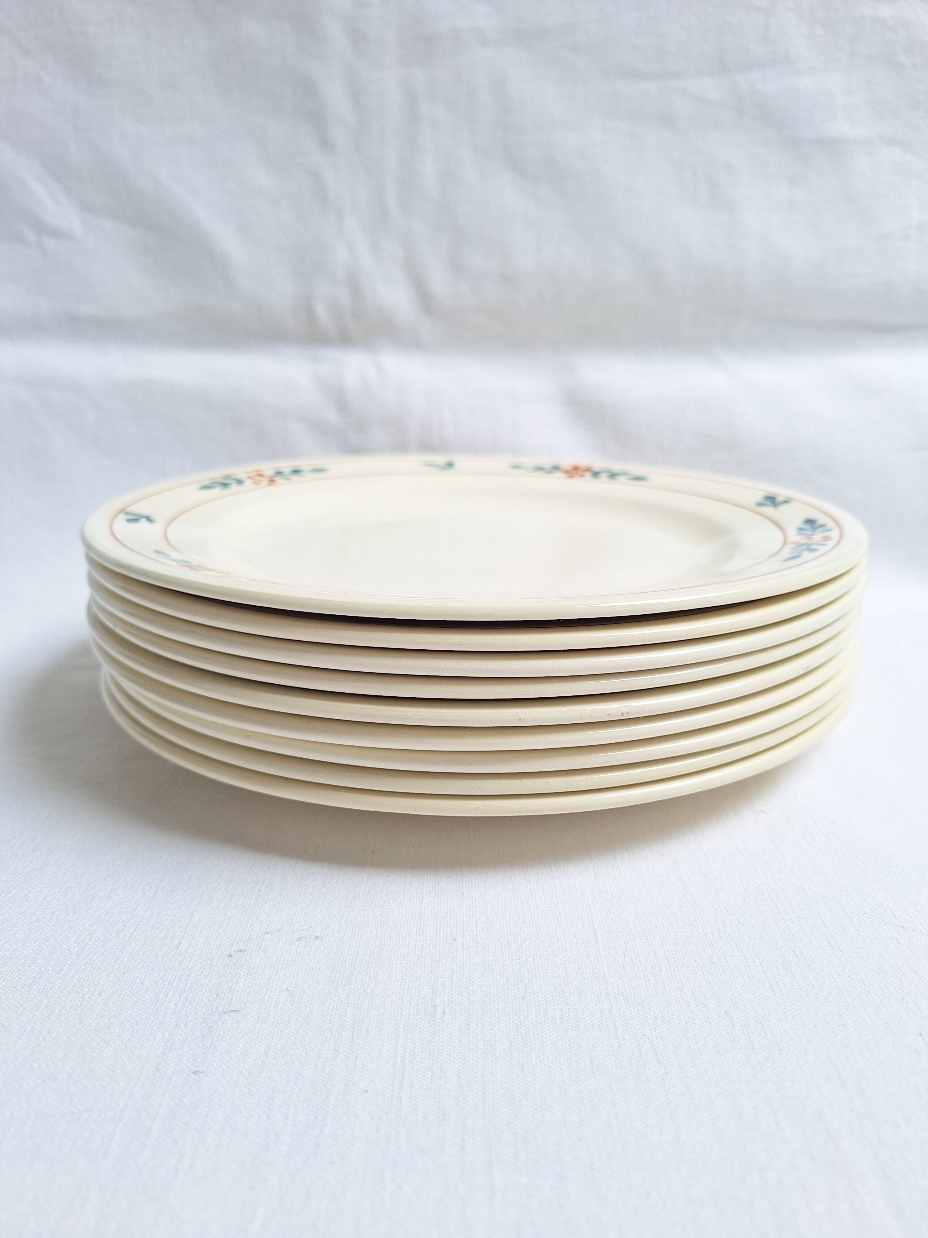 Assiettes plates Charbonnier Salins modèle Fécamp