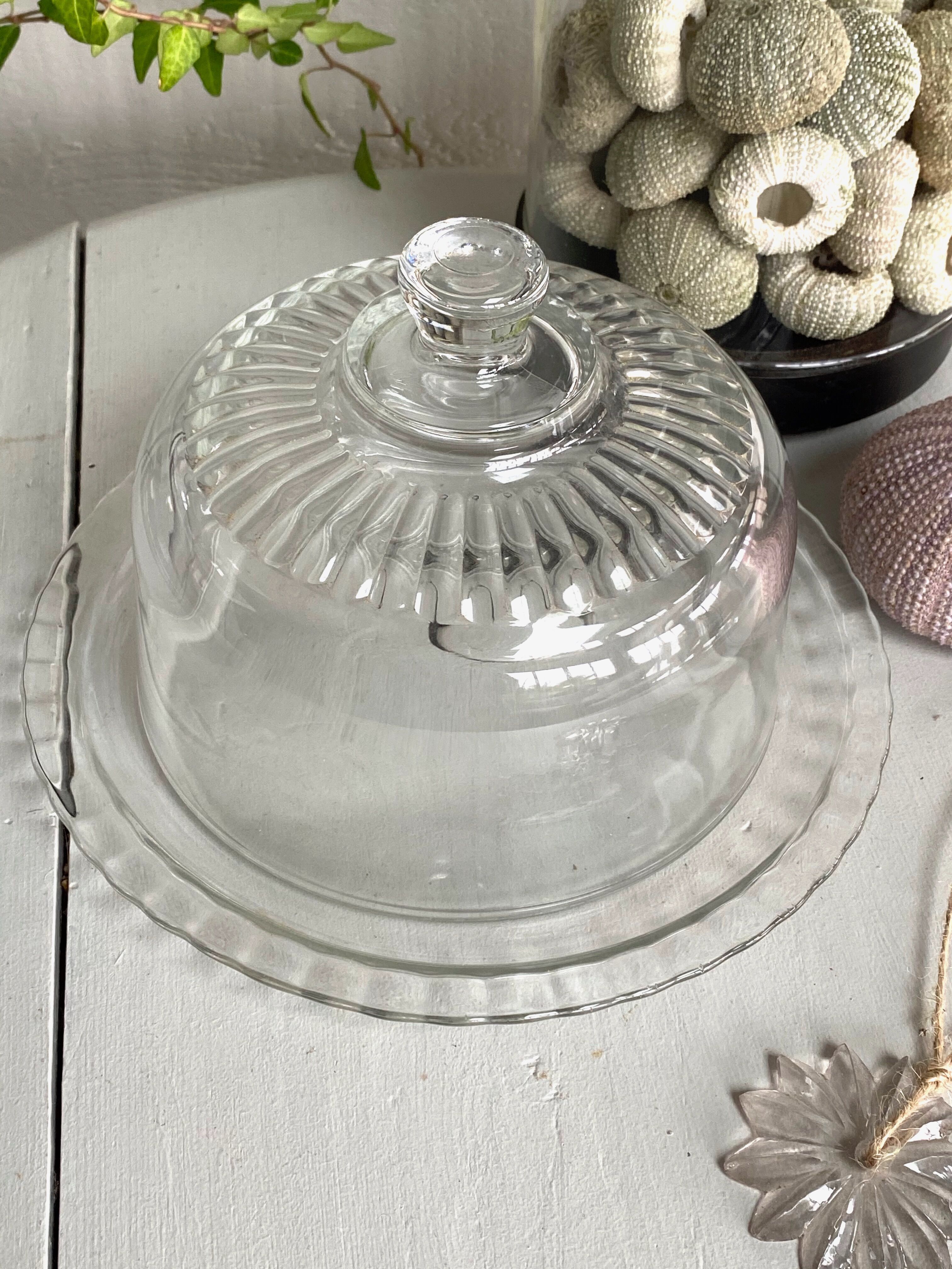 Glass bell with plate