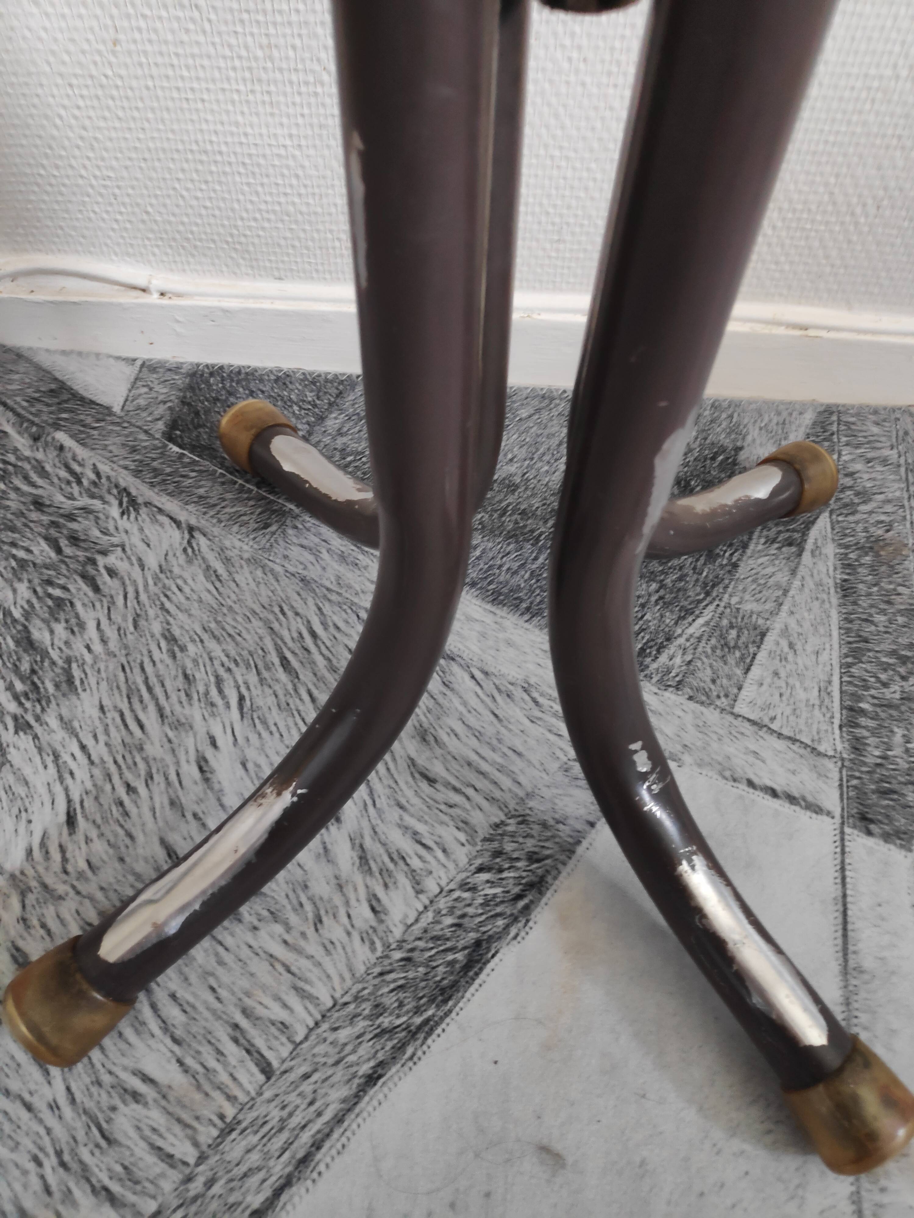 Tabouret industriel de métier réglable en hauteur assise skaï