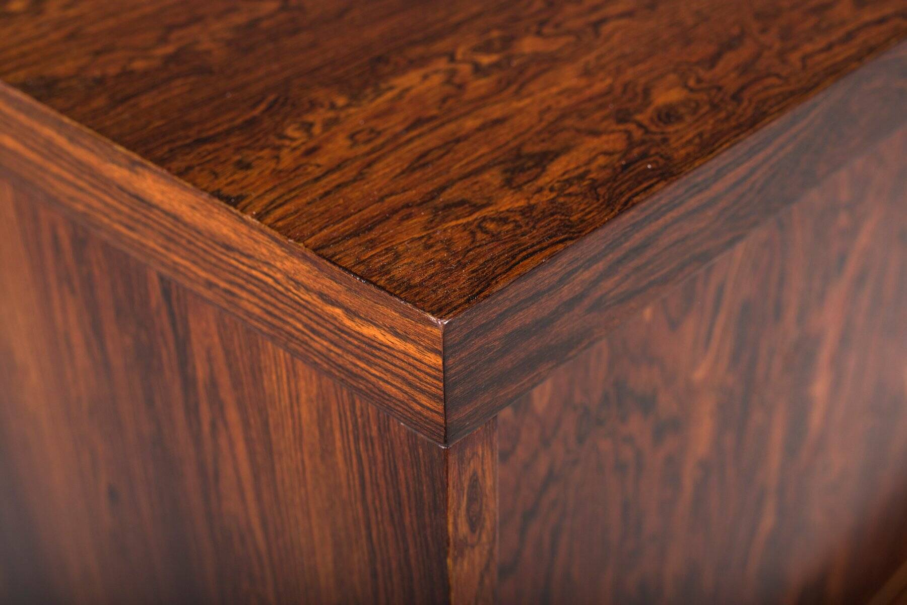 Mid-century wood veneer sideboard with chrome legs, 1960s