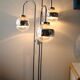 VINTAGE FLOOR LAMP 3 SILVER GLOBES