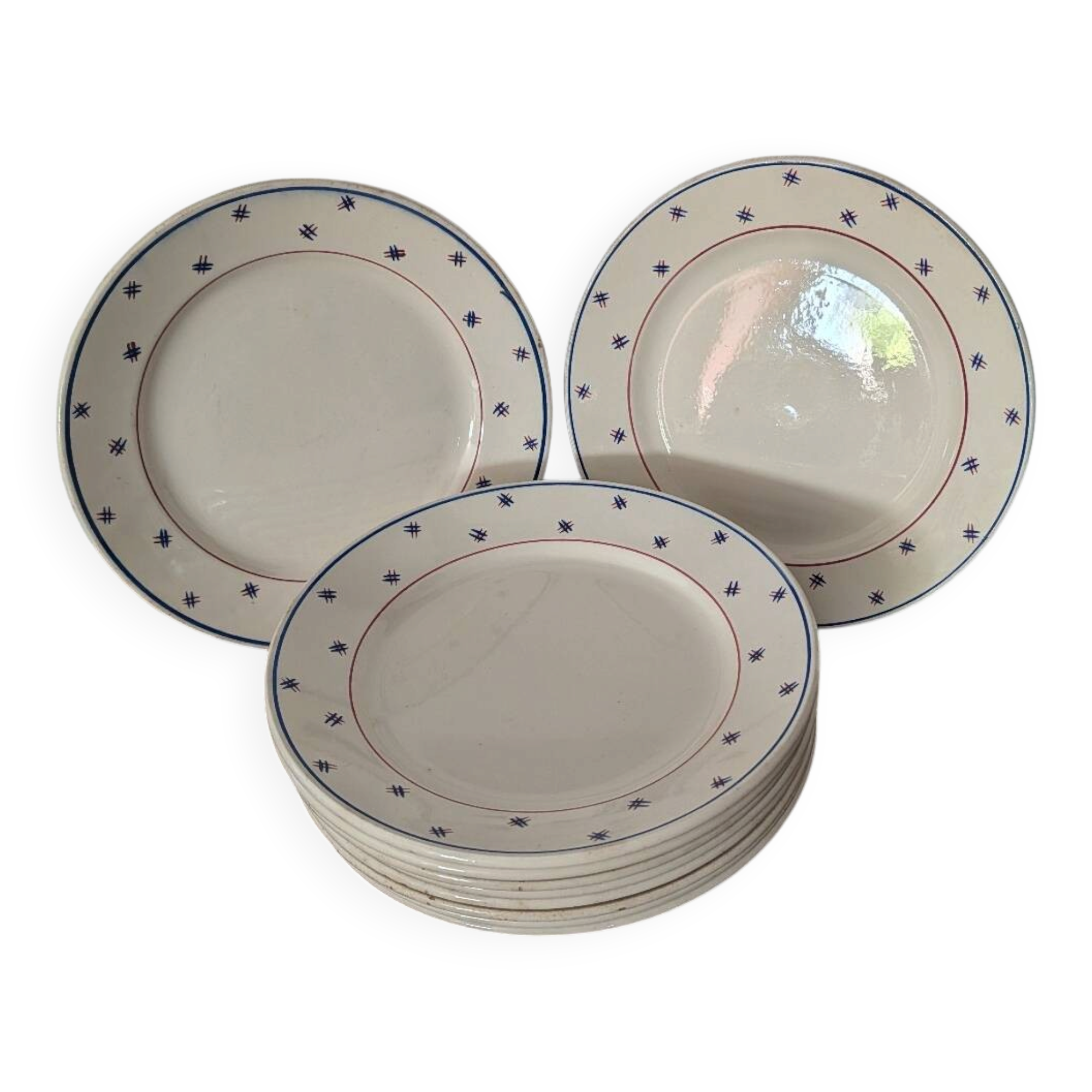 Assiettes K&G Lunéville Pierre années 30