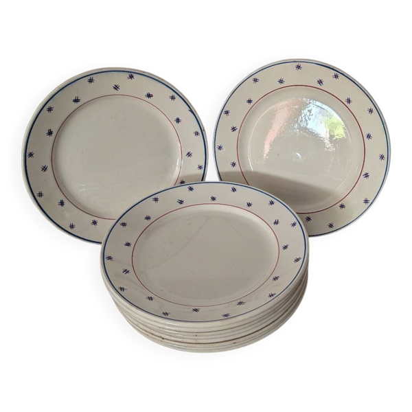 Assiettes K&G Lunéville Pierre années 30