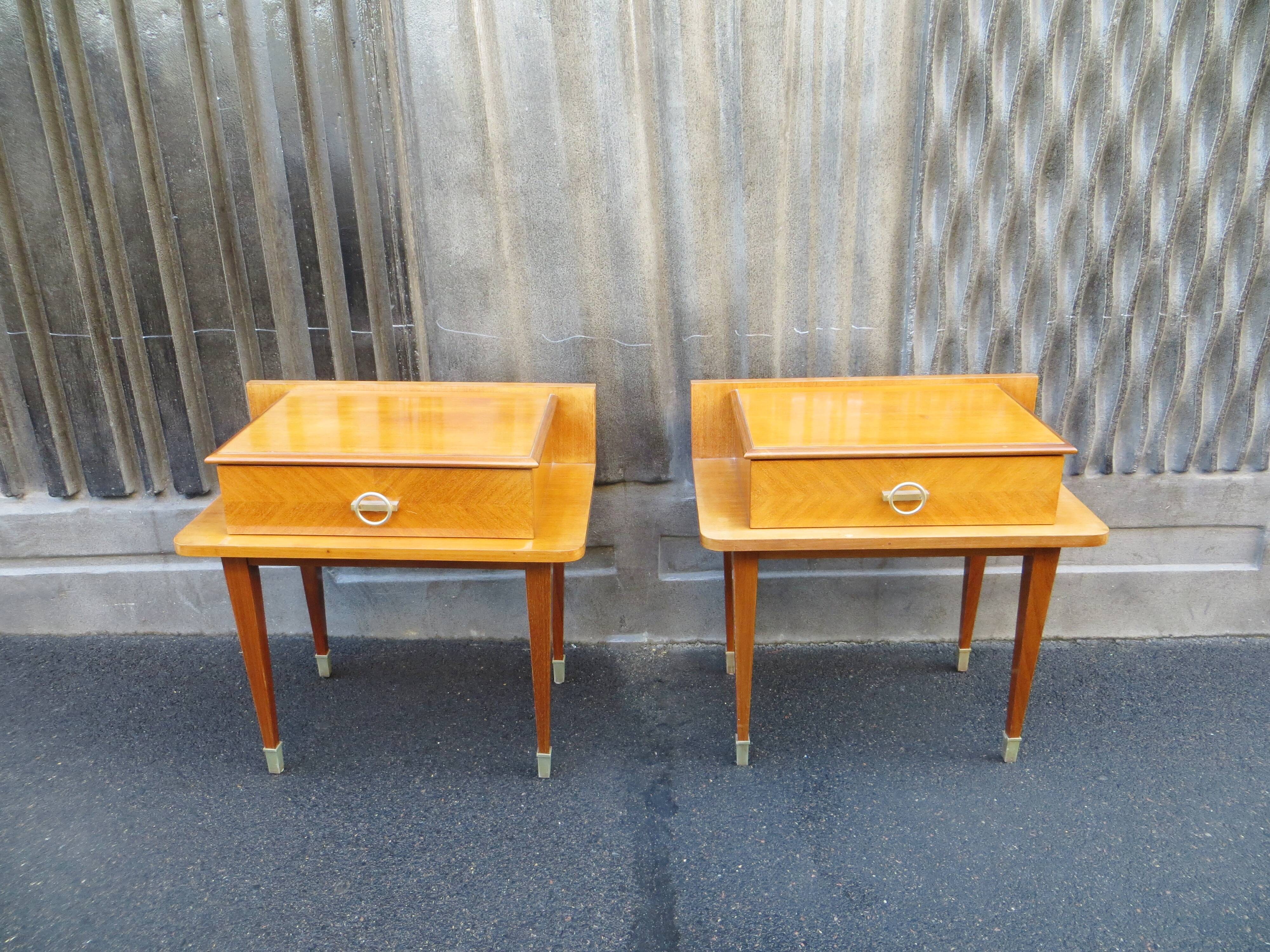 Pair of nightstands years 50, 60 vintage