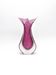 Signed Formia Vase - Murano - Sommerso & Bullicante Violet - 1970