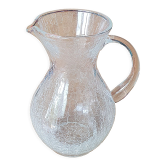 Cracked glass pitcher