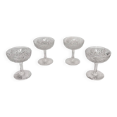 Lot de 4 coupes à champagne en cristal de Saint-Louis | Modèle Gavarni