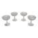Set of 4 crystal champagne glasses from Saint-Louis | Gavarni model