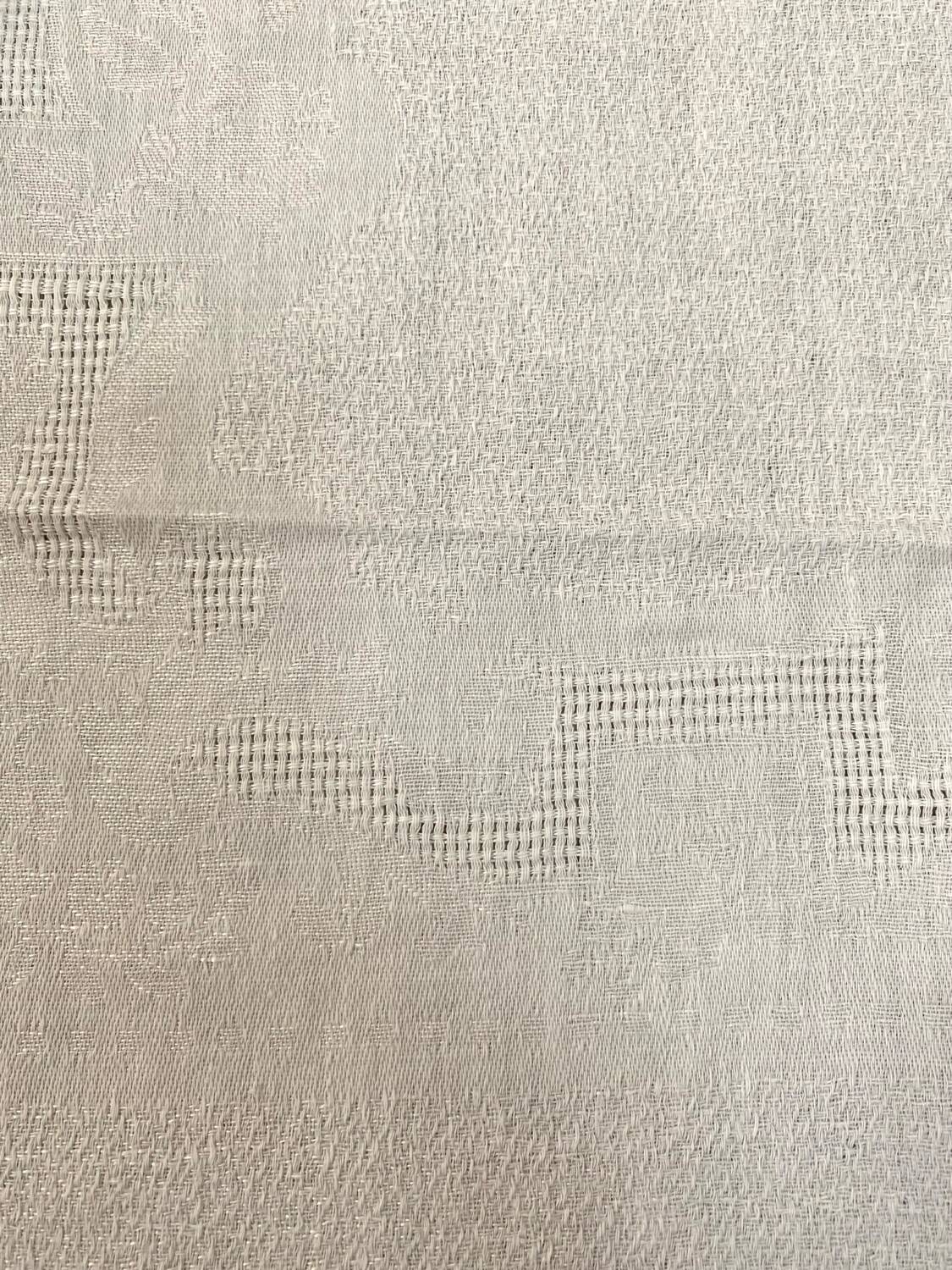 Grande nappe blanche en metis 215 x 155 cm