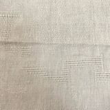 Grande nappe blanche en metis 215 x 155 cm