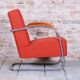 Bauhaus Armchairs in Beech & Chrome attributed to Mücke-Melder, Czech, 1930s, Set of 2
