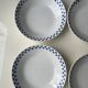 6 “checkerboard” soup plates Moulin des Loups