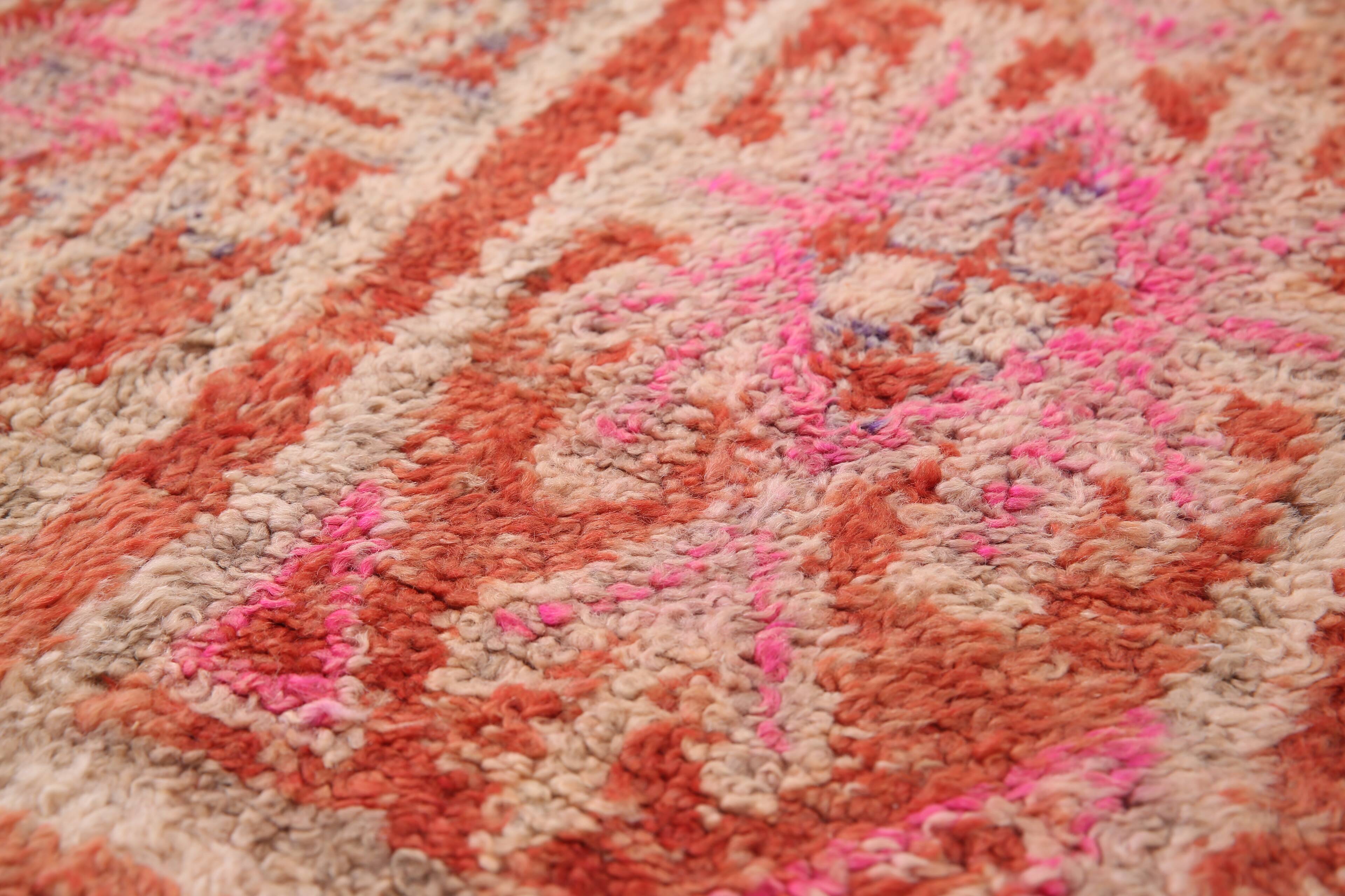 Pink Vintage Moroccan Boujaad Rug 171 x 273 cm - Berber Wool Rug Handmade