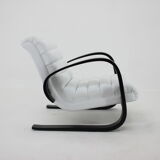 1930s Miroslav Navratil Lounge Chair in White Leather