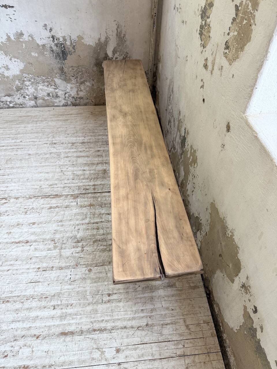 Paire de bancs de ferme en chêne