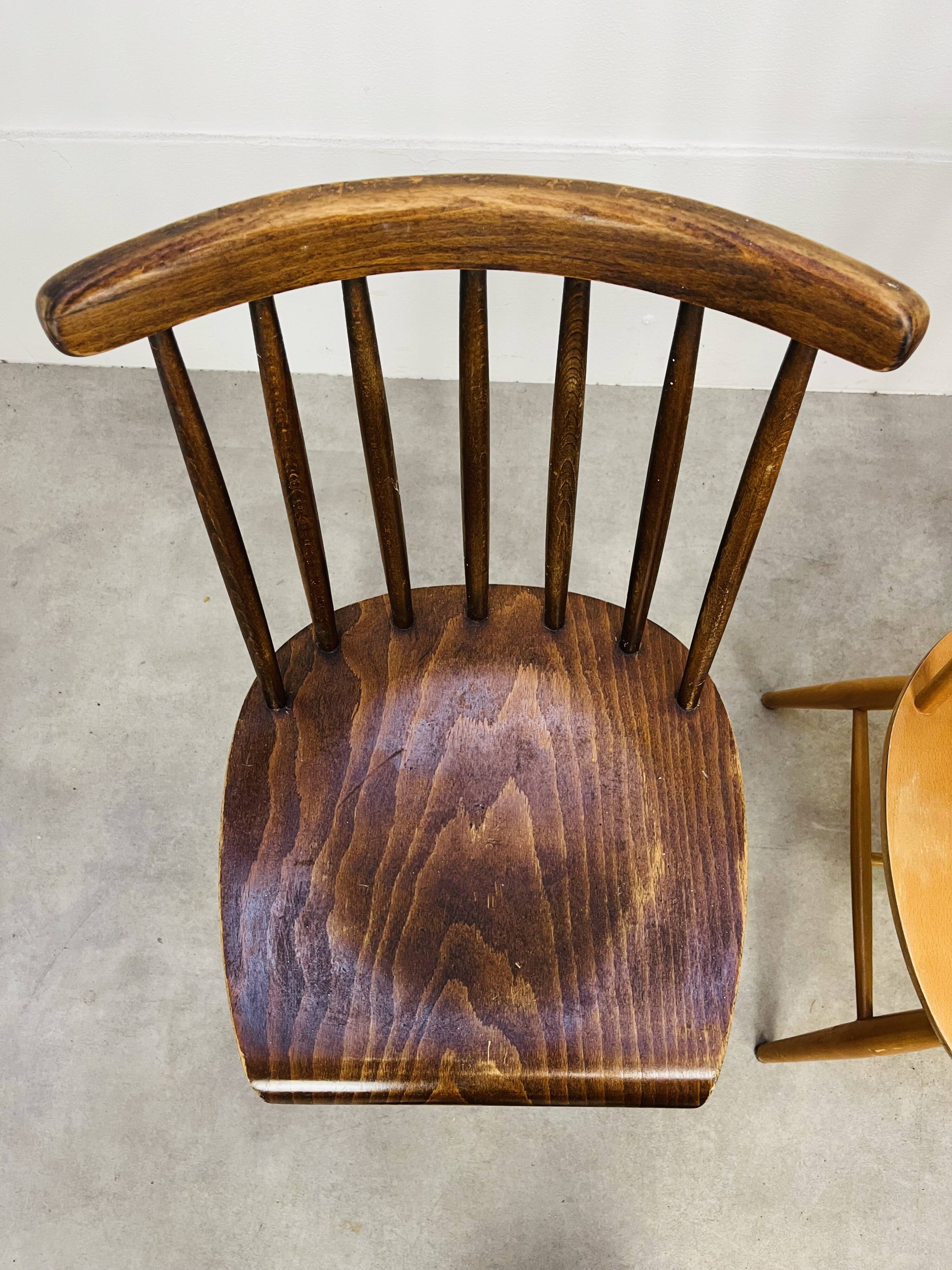 4 Scandinavian chairs with bars from the 60s