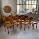 12 80s beech chairs