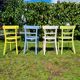 Série de 4 chaises Baumann en bois pastel