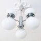 Suspension moderne en chrome et verre opalin