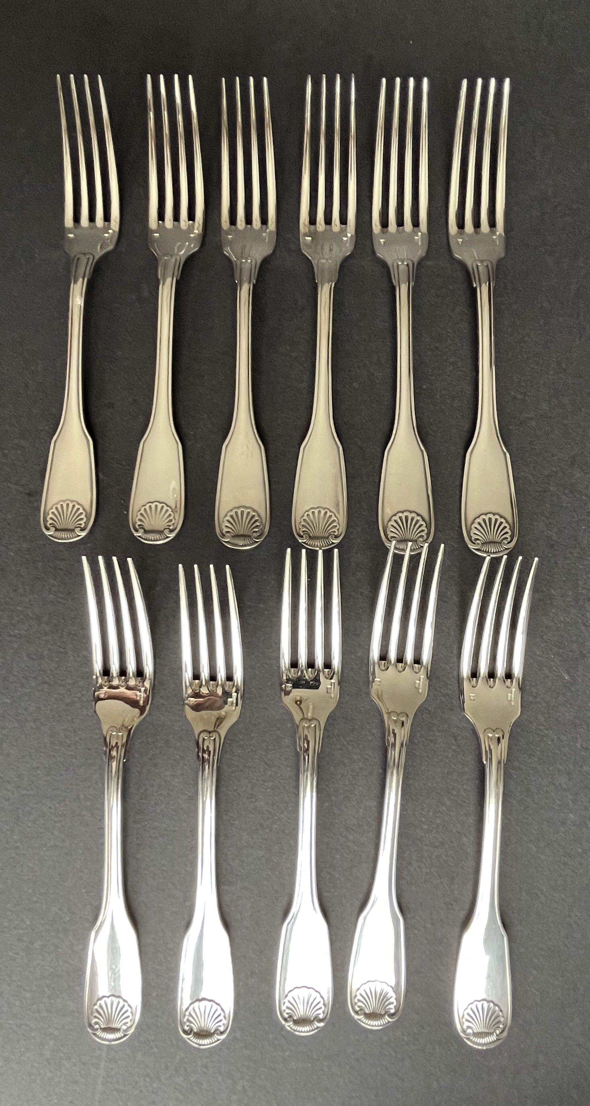 Eleven Christofle forks