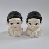 Paire de coquetiers Pierrot