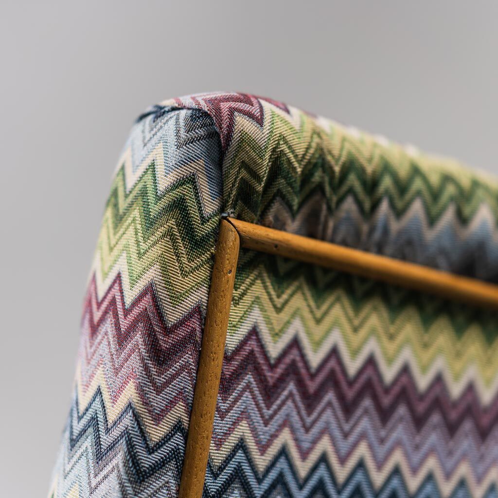 Pair of armchairs, missoni fabric 1970