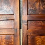 Pair of solid walnut cabinet doors