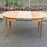 Renovated Louis XVI extendable round table from the 19th century, 260cm.