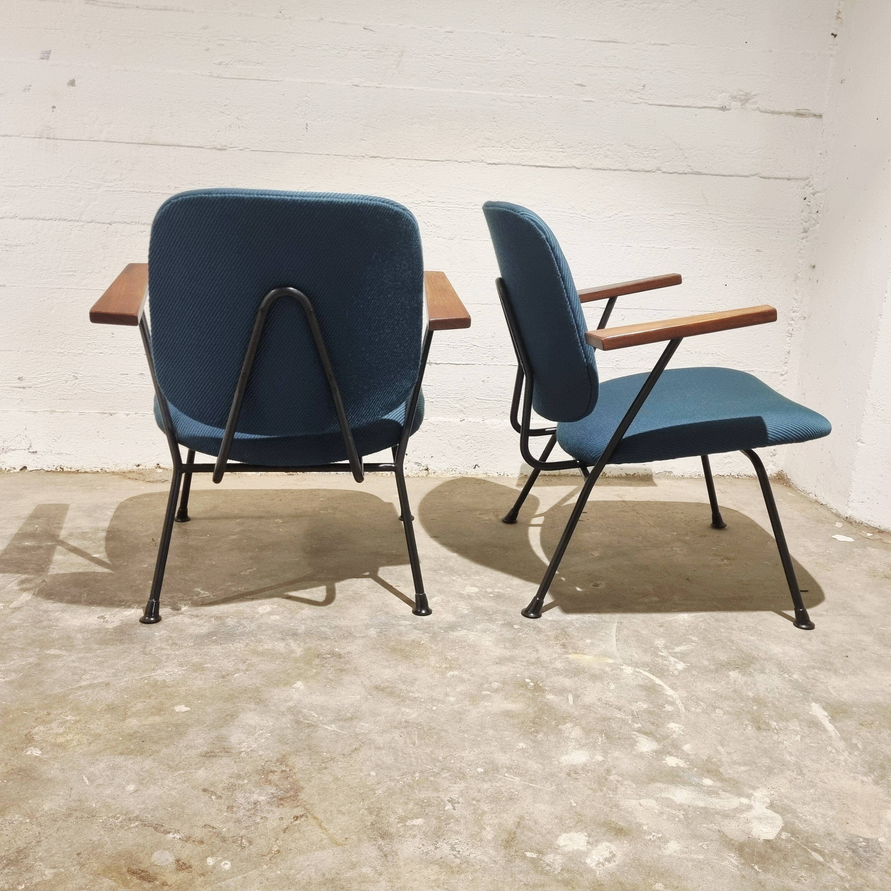 Pair of Armchairs by Gijs van der Sluis for van Der Sluis Steel Furniture