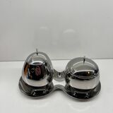 Alessi × sanaa – rare – "fruit basket" sugar bowl & creamer with tray