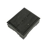 Small ancient chinese bell jar display curved glass black wooden base 21cm