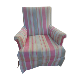 Multicolored velvet armchair