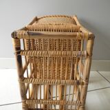 vintage rattan bamboo baby doll chair