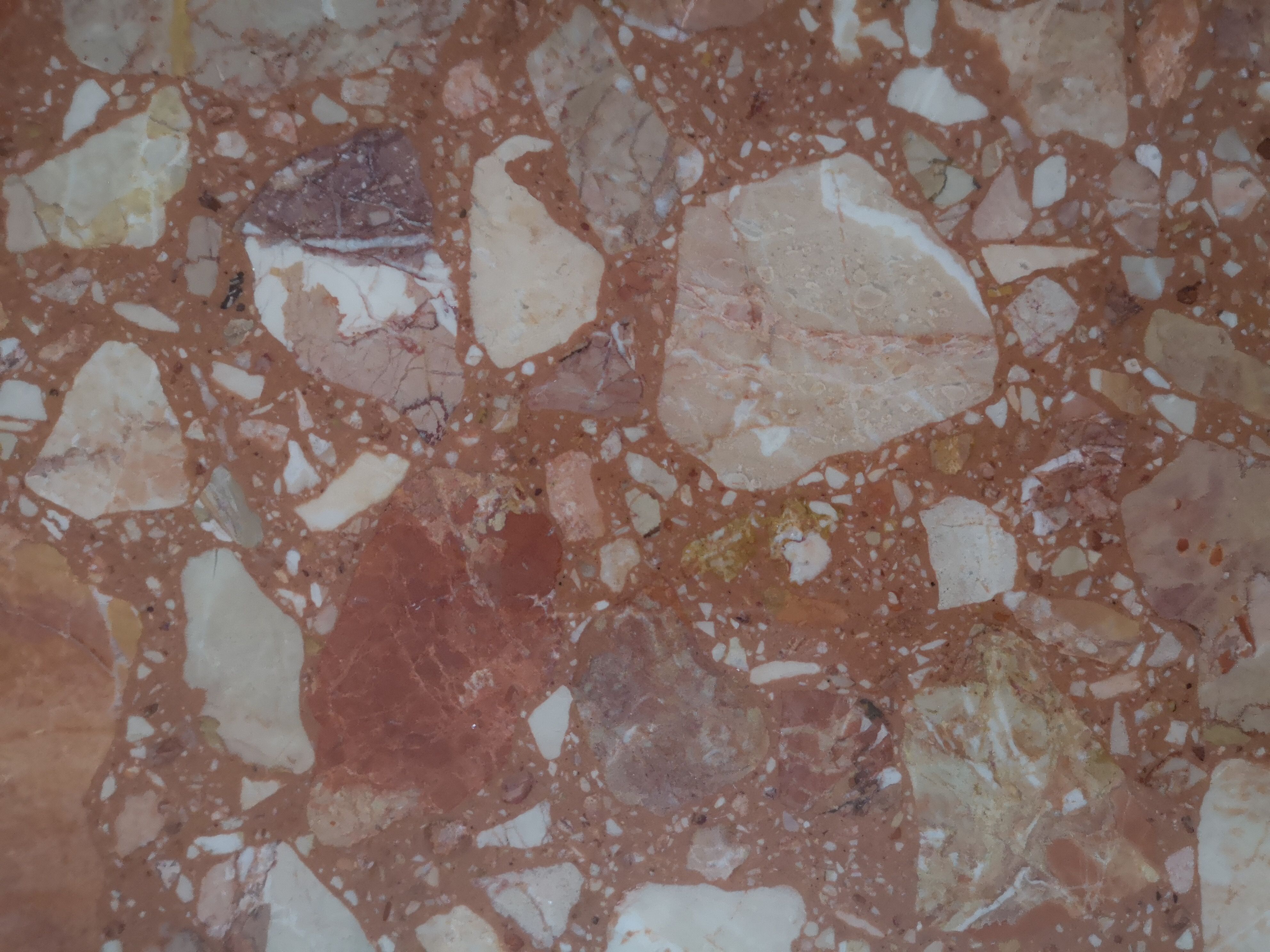 Pink marble coffee table, 1970