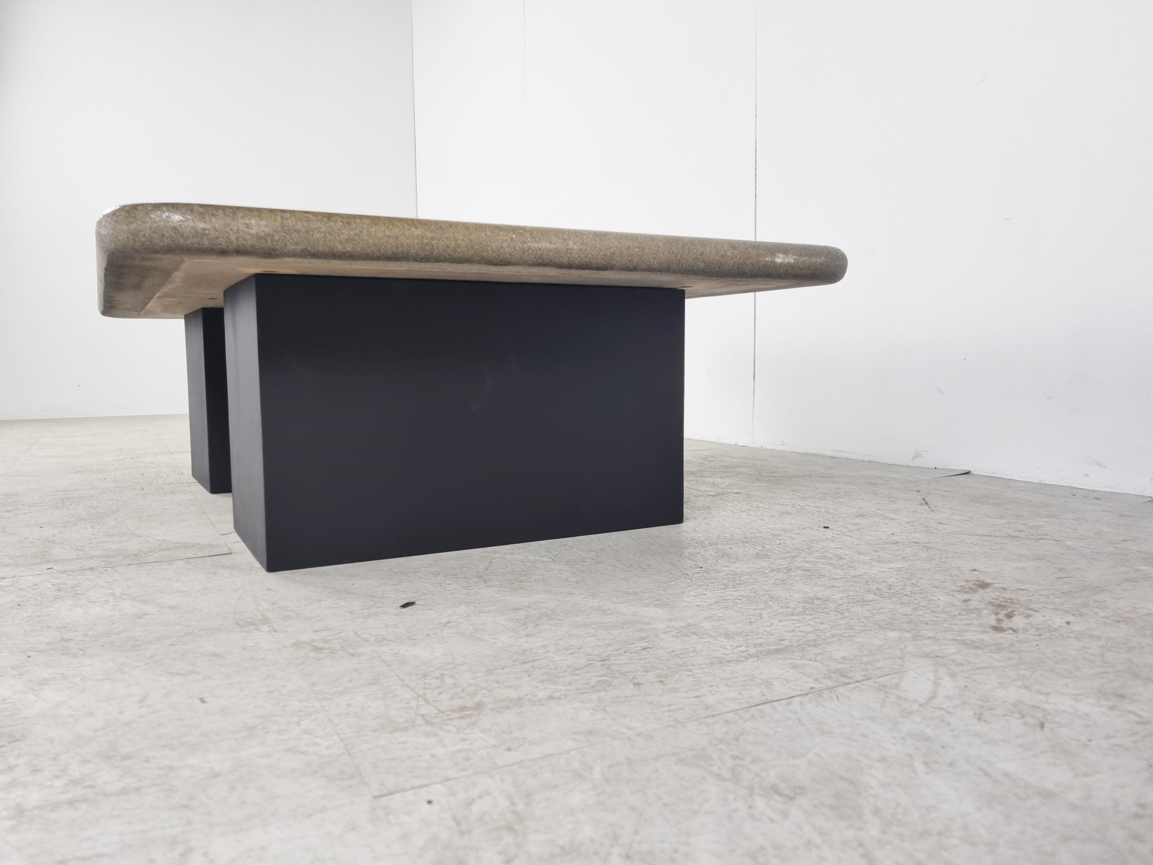 Vintage brutalist coffee table, 1970s
