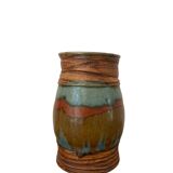 Glazed terracotta vase