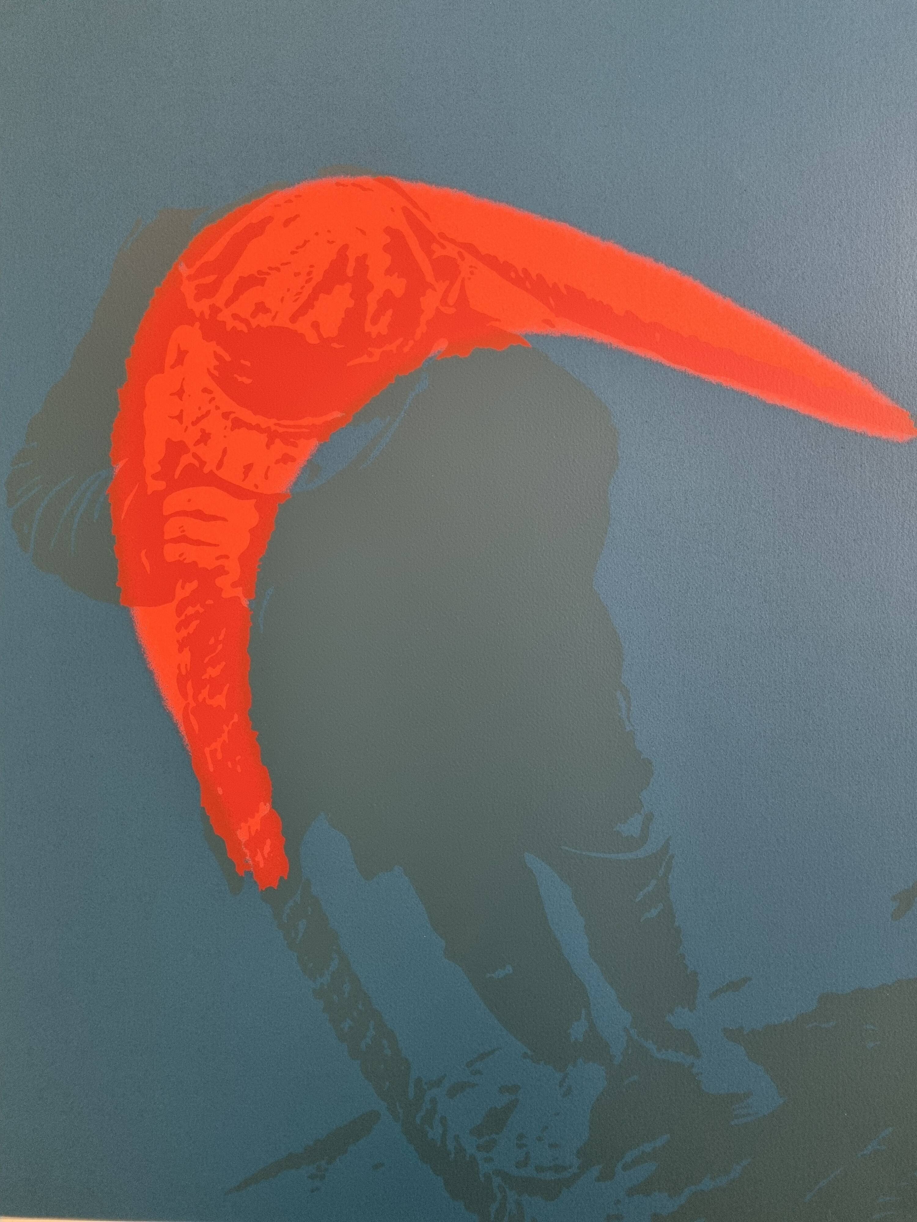 Lithograph "Lenin's Cap" by Ivan Messac, signed, 75 cm x 56 cm