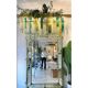 Monumental Rectangular Strip “Listelli” Murano Glass Chandelier by Simoeng