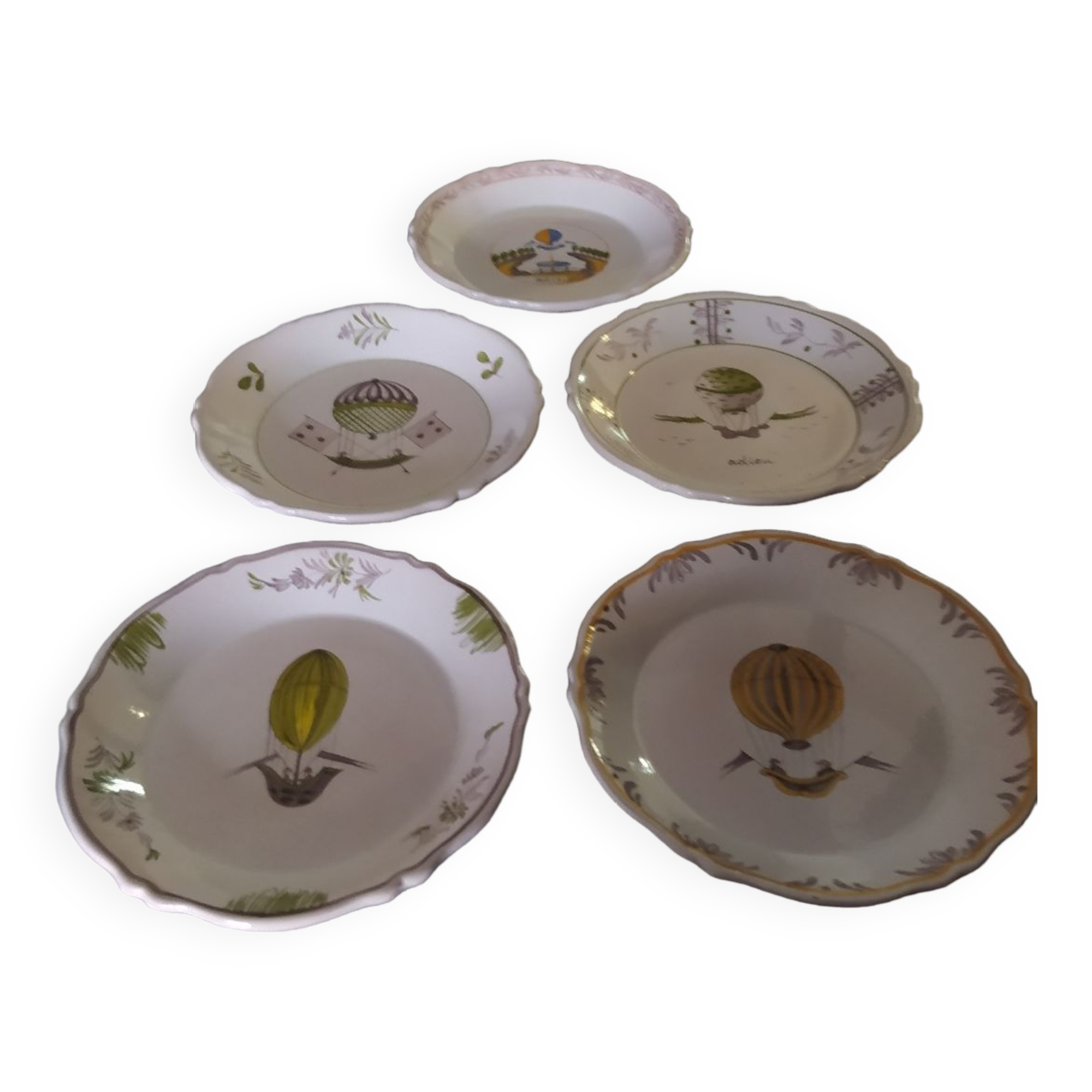 Lot 5 assiettes