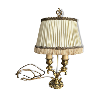 Lampe bouillote chandelier style Louis XV en bronze