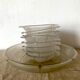 Vintage fruit salad set in glass, bowls and salad bowl