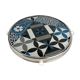 Turntable glass and stainless steel pattern cement tiles