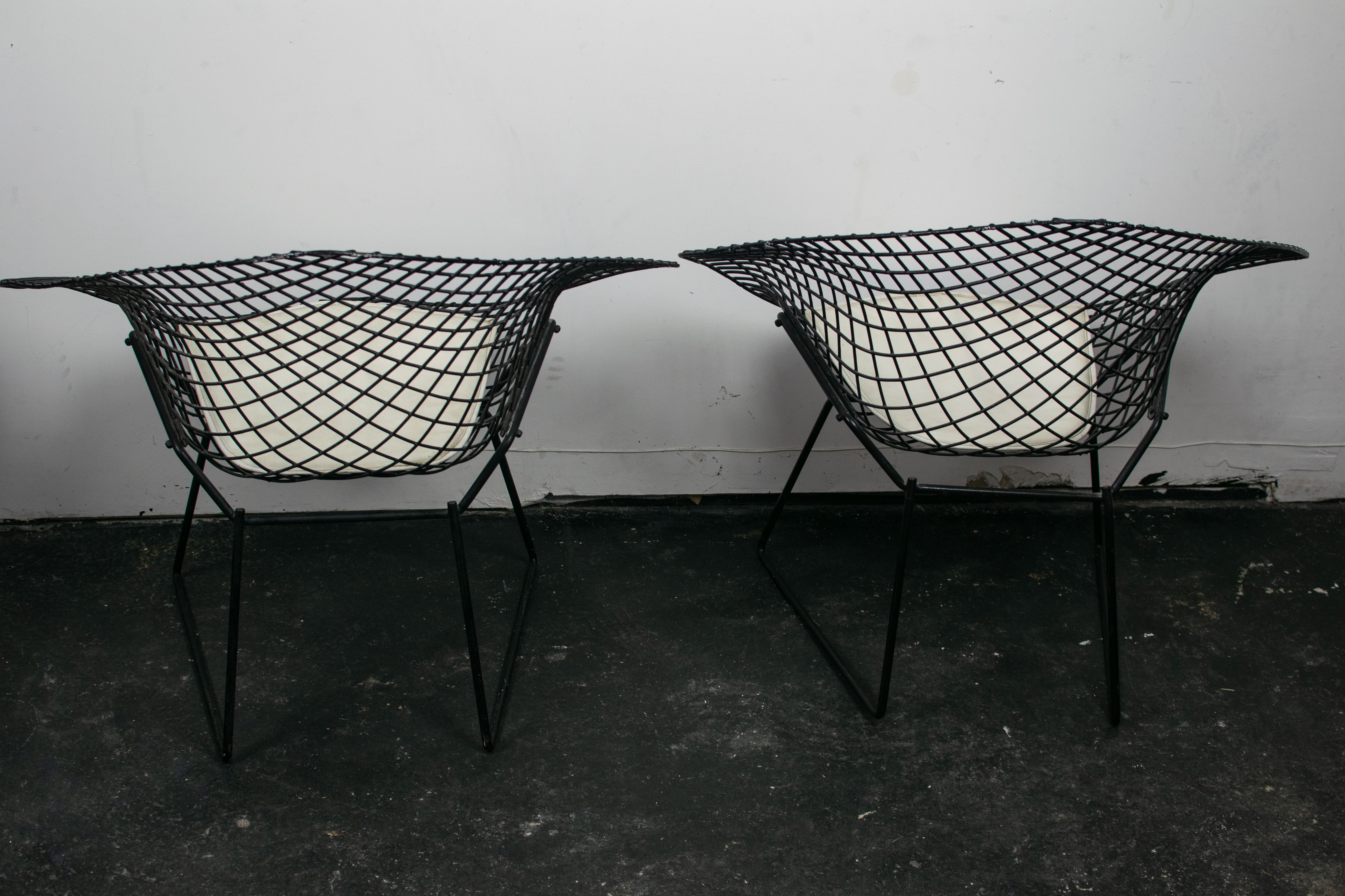 Pair of armchairs Diamond Chairs Harry Bertoia