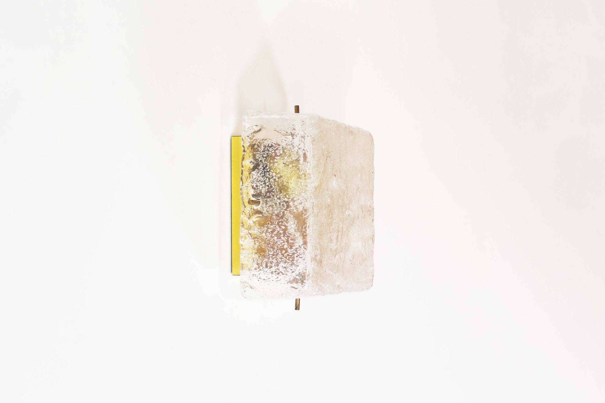 Plafonnier de taille moyenne en laiton et verre de Murano par Hillebrand