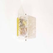 Plafonnier de taille moyenne en laiton et verre de Murano par Hillebrand